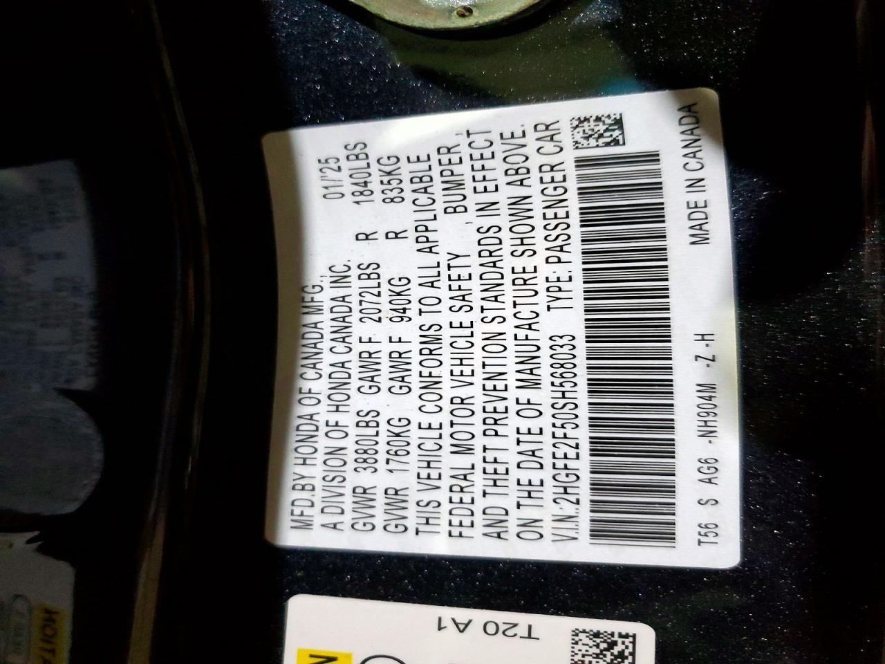 2025 Honda Civic Sport - zdjęcie 12