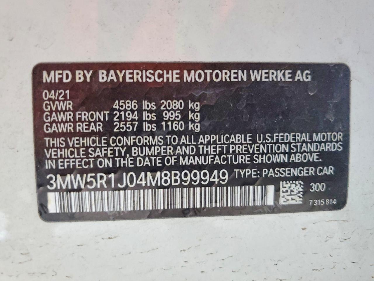 2021 BMW 330I - zdjęcie 12