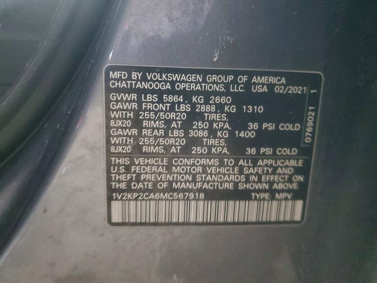 2021 Volkswagen Atlas Se - zdjęcie 13