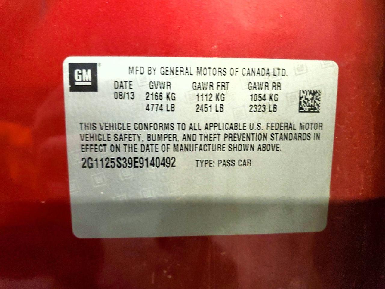 2014 Chevrolet Impala Lt - zdjęcie 12