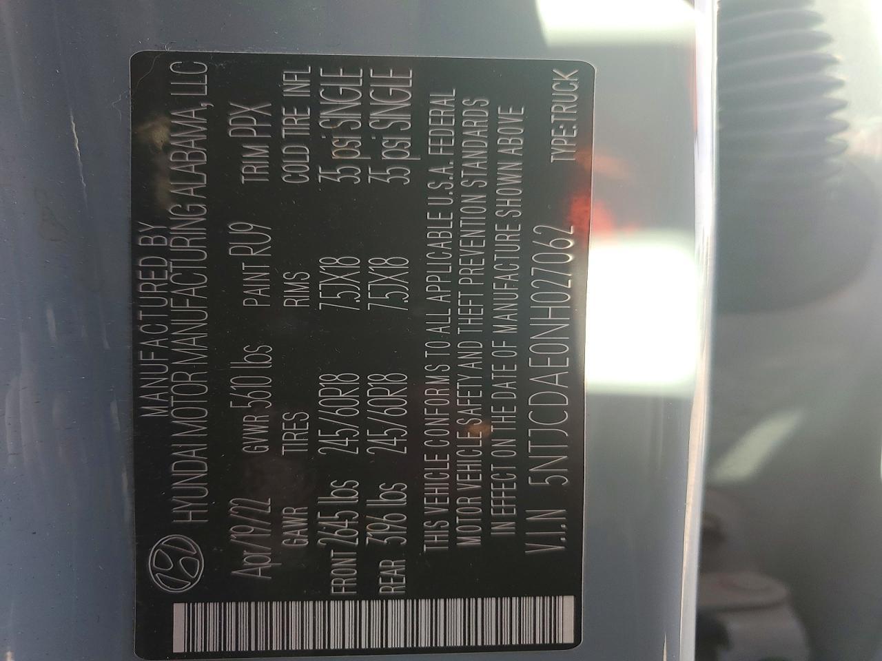 2022 Hyundai Santa Cruz Sel - zdjęcie 12