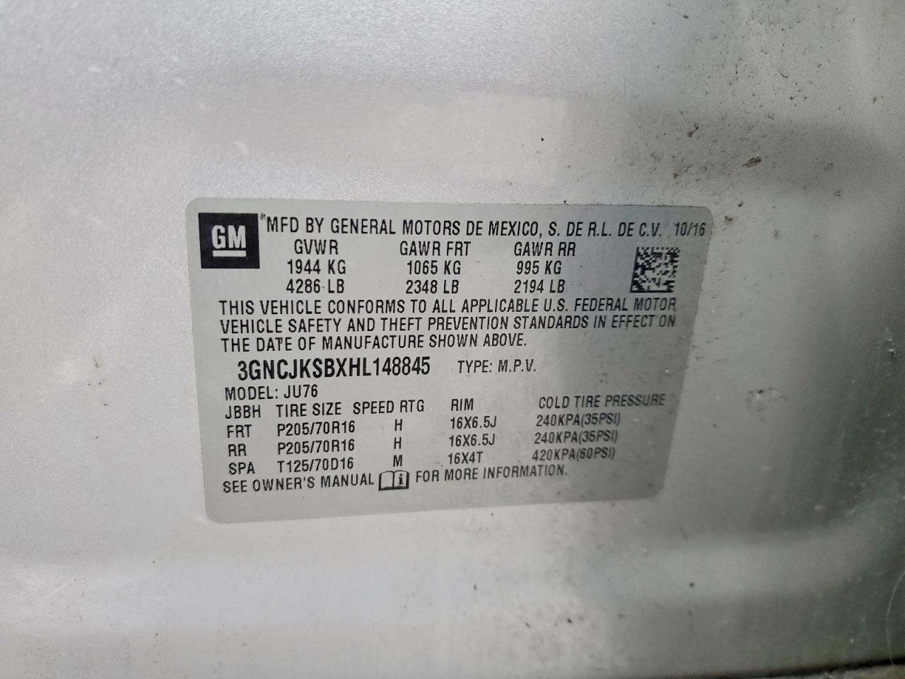 2017 Chevrolet Trax Ls - zdjęcie 13