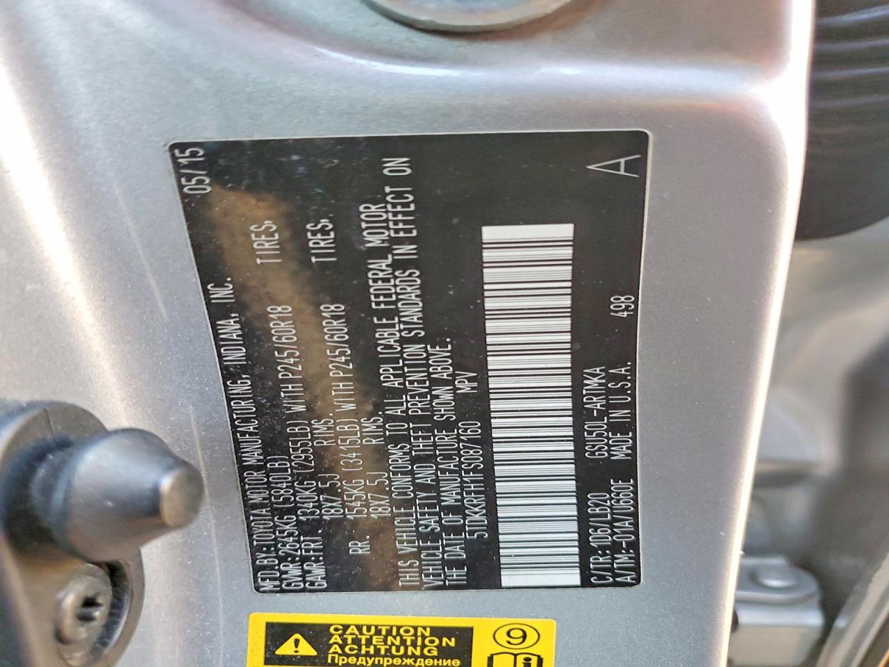 2015 Toyota Highlander Xle - zdjęcie 13