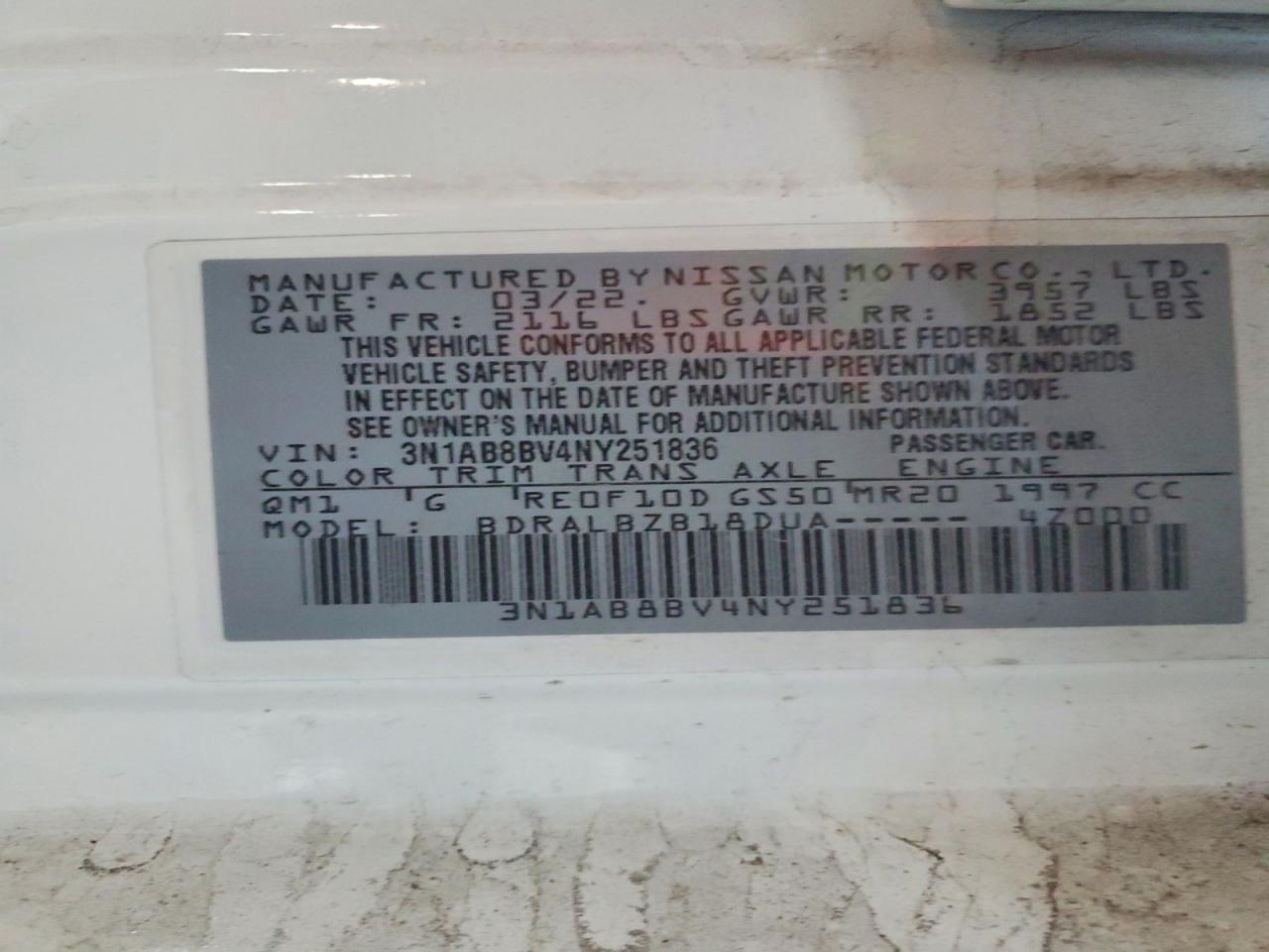 2022 Nissan Sentra S - zdjęcie 12