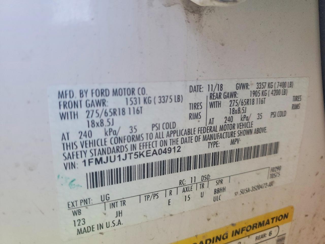 2019 Ford Expedition Xlt - zdjęcie 13