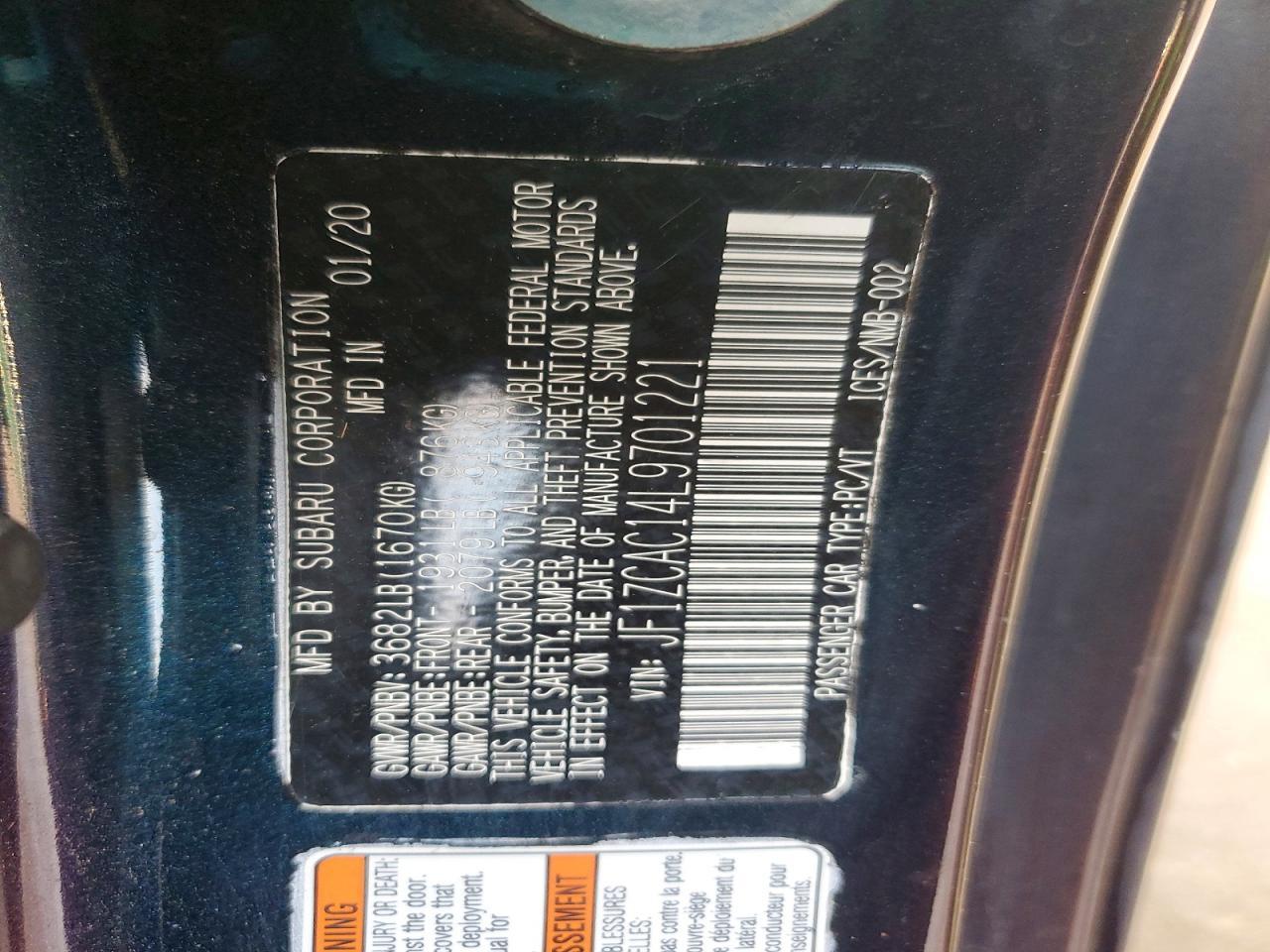 2020 Subaru Brz Limited - zdjęcie 12