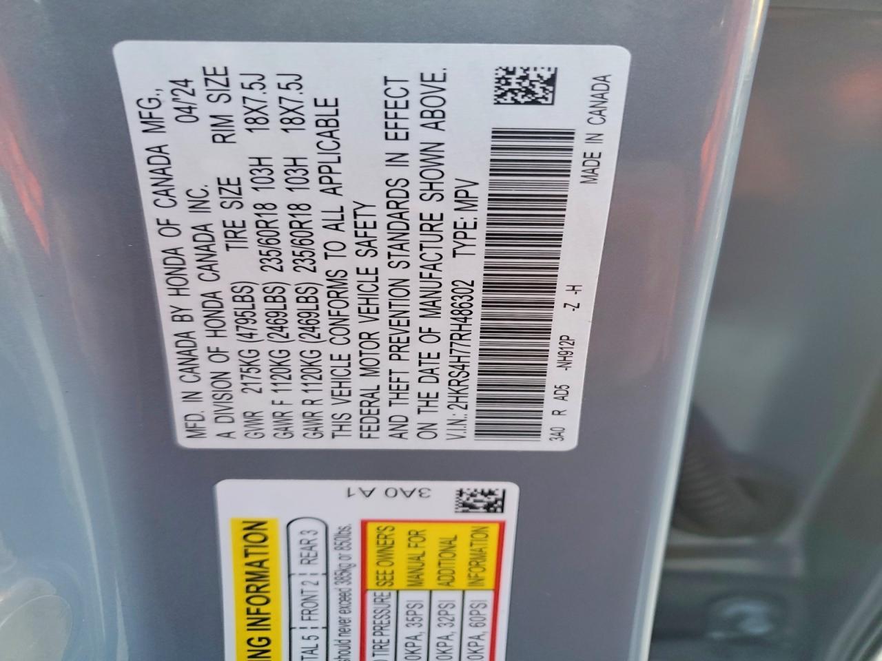 2024 Honda Cr-V Exl - zdjęcie 13