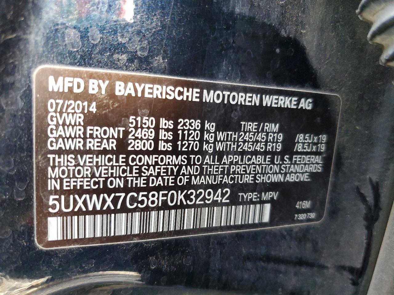 2015 BMW X3 xDrive35I - zdjęcie 14