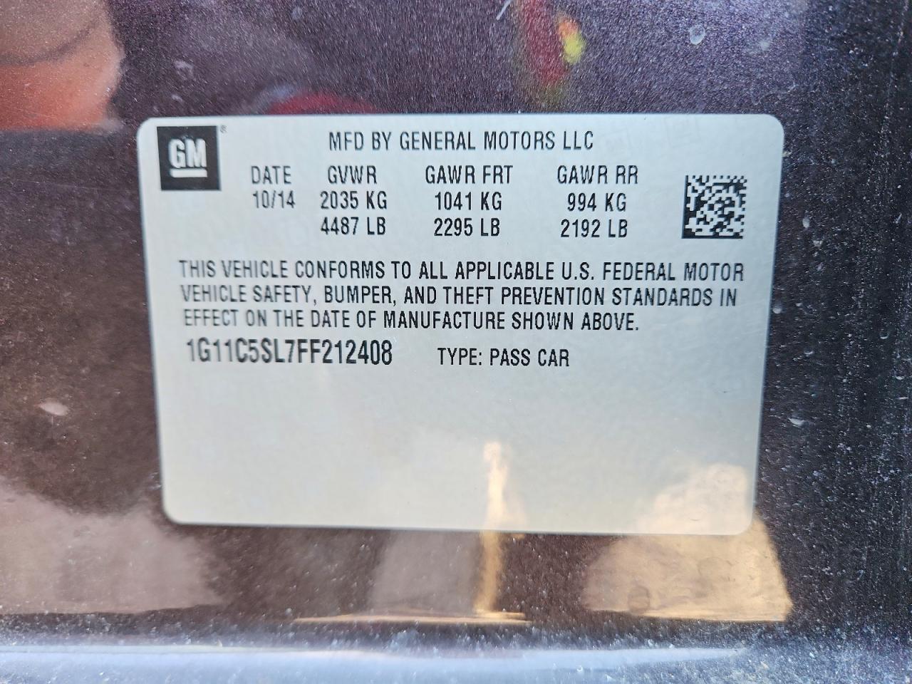 2015 Chevrolet Malibu 1Lt - zdjęcie 12