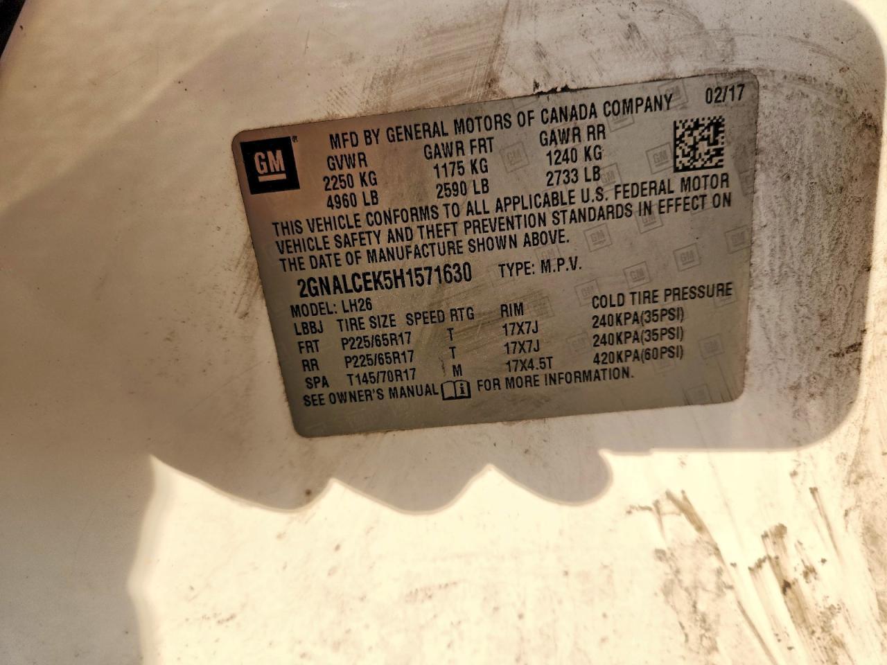 2017 Chevrolet Equinox Lt - zdjęcie 12