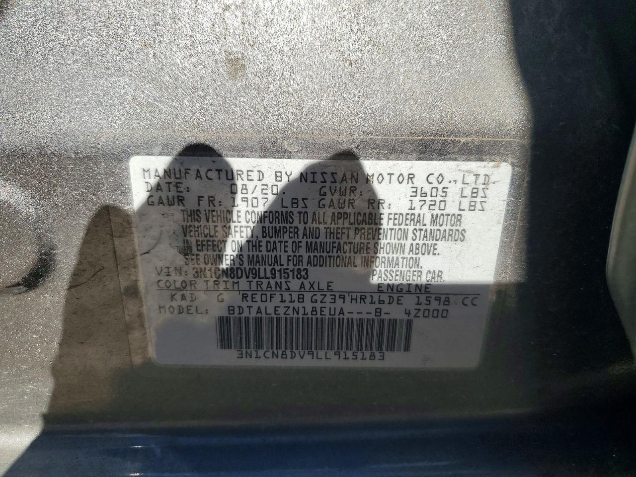 2020 Nissan Versa S - zdjęcie 12