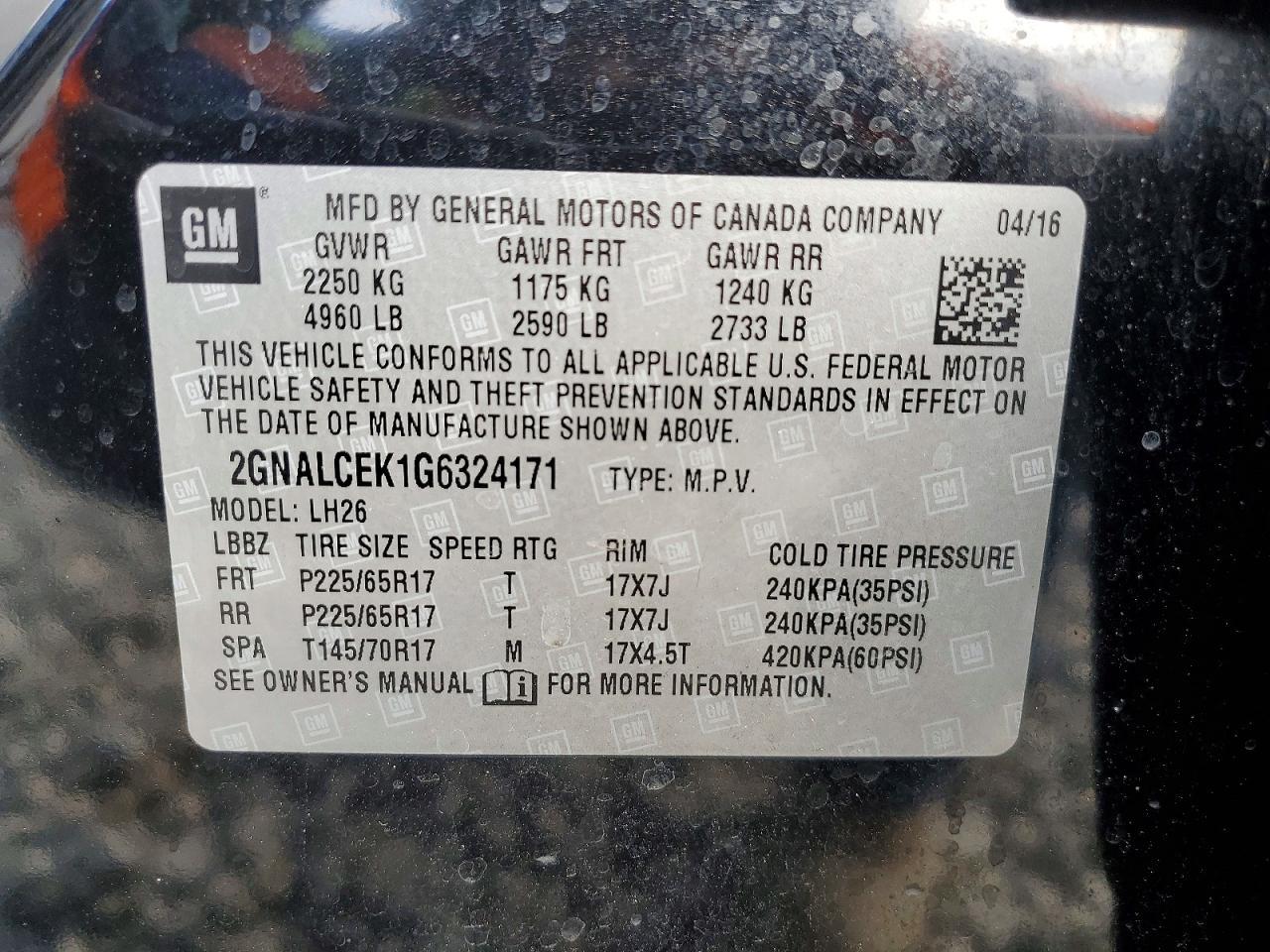 2016 Chevrolet Equinox Lt - zdjęcie 13