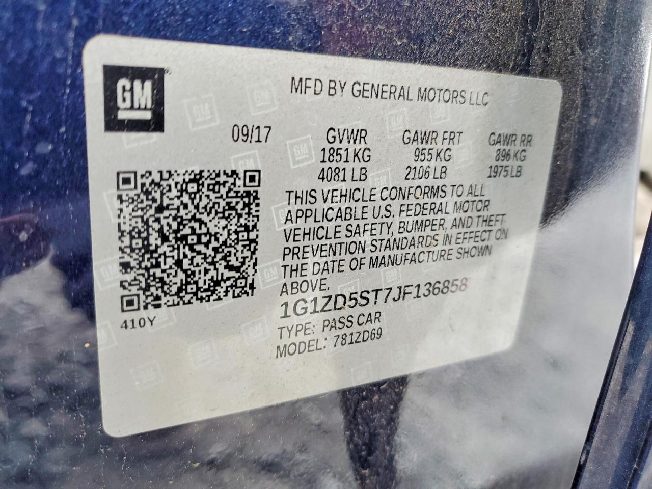 2018 Chevrolet Malibu Lt - zdjęcie 12