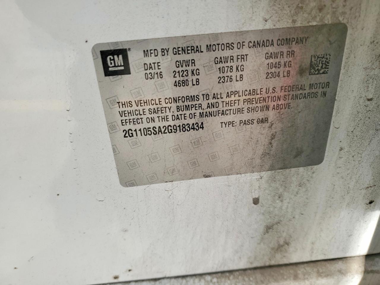 2016 Chevrolet Impala Lt - zdjęcie 12