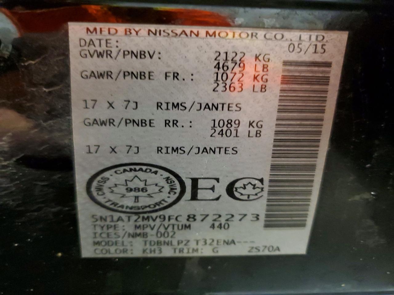 2015 Nissan Rogue S - zdjęcie 13