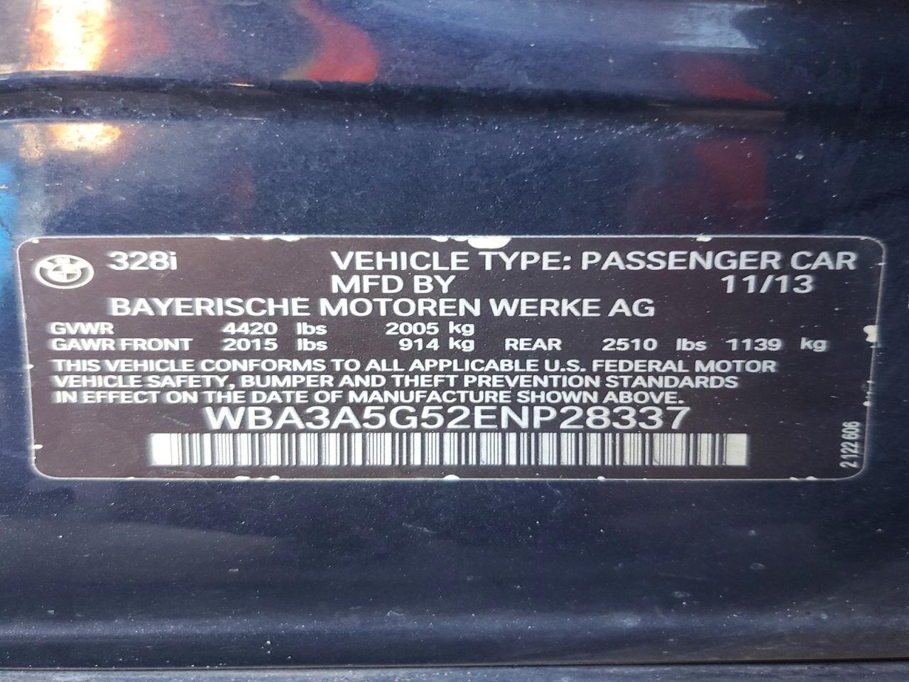 2014 BMW 328 I - zdjęcie 12