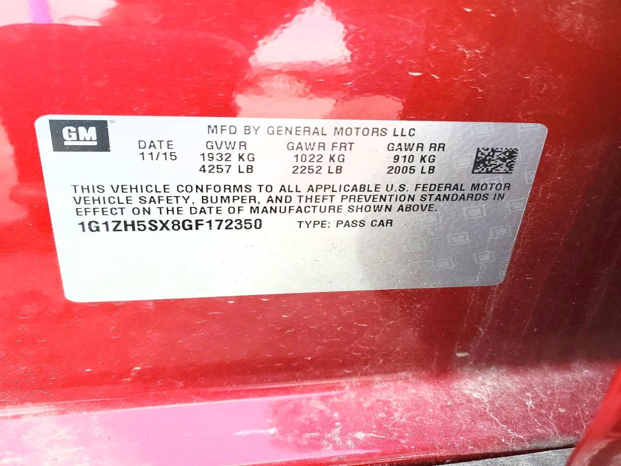 2016 Chevrolet Malibu Premier - zdjęcie 12