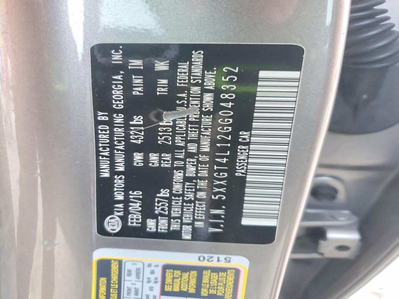 2016 Kia Optima Lx - zdjęcie 12