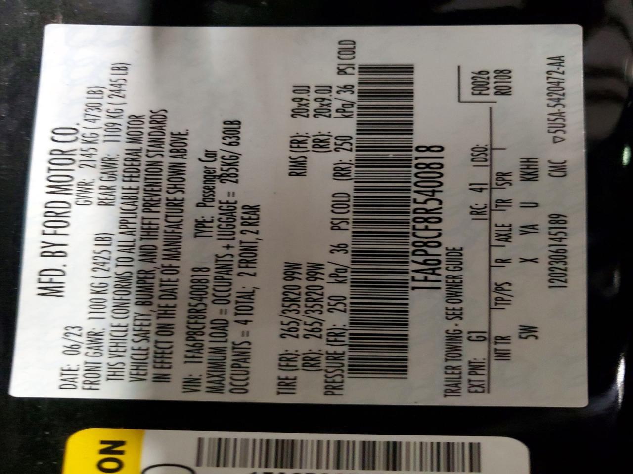 2024 Ford Mustang Gt - zdjęcie 12