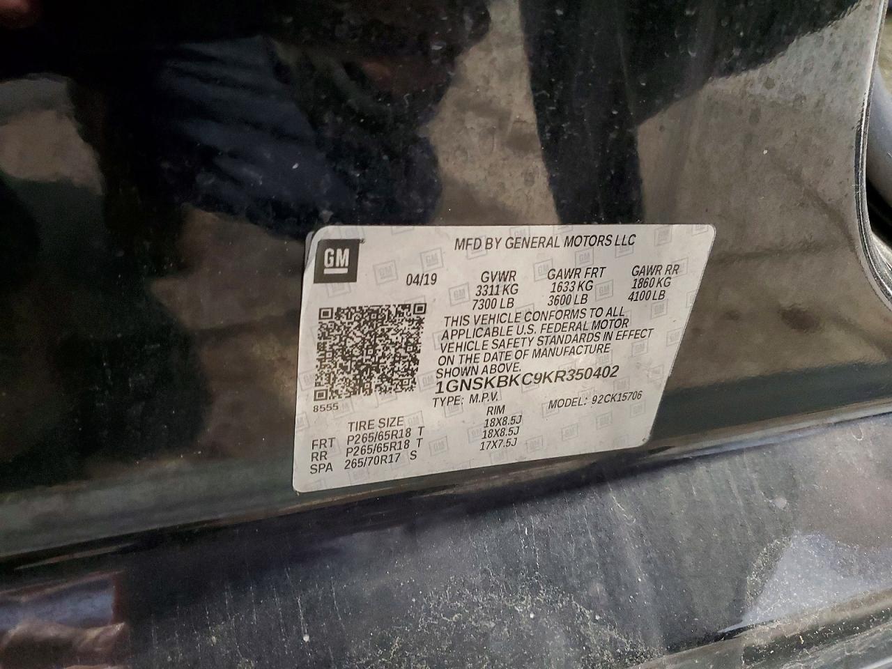 2019 Chevrolet Tahoe K1500 Lt - zdjęcie 13