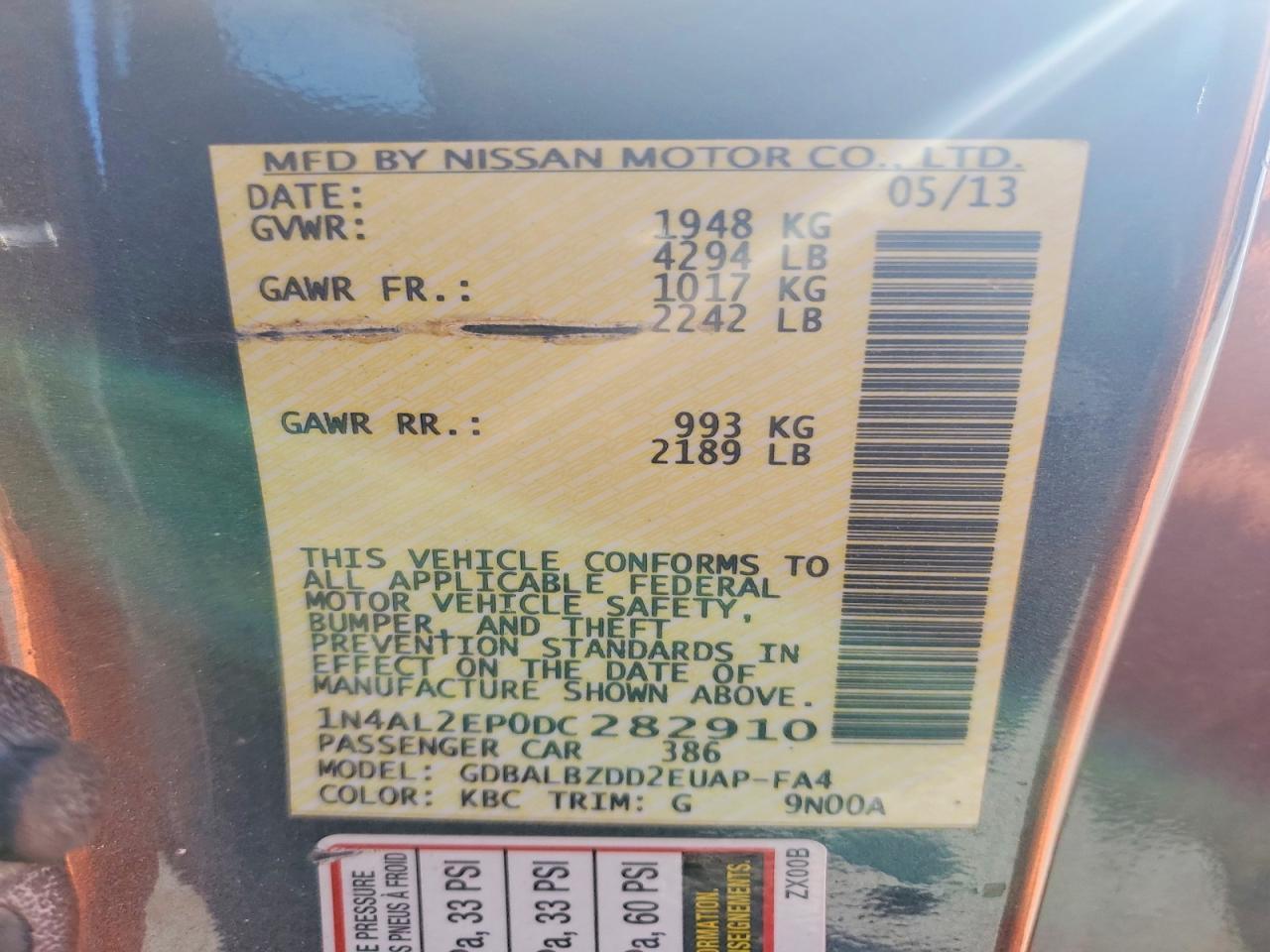 2013 Nissan Altima S - zdjęcie 12