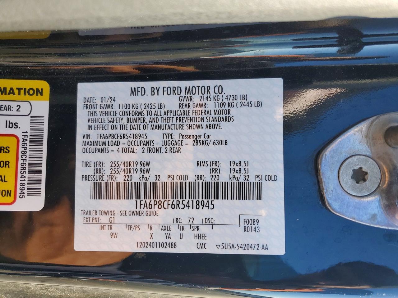 2024 Ford Mustang Gt - zdjęcie 12