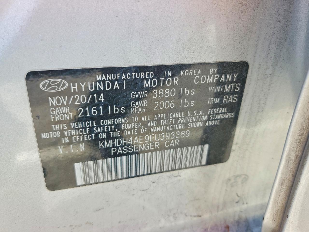 2015 Hyundai Elantra Se - zdjęcie 12