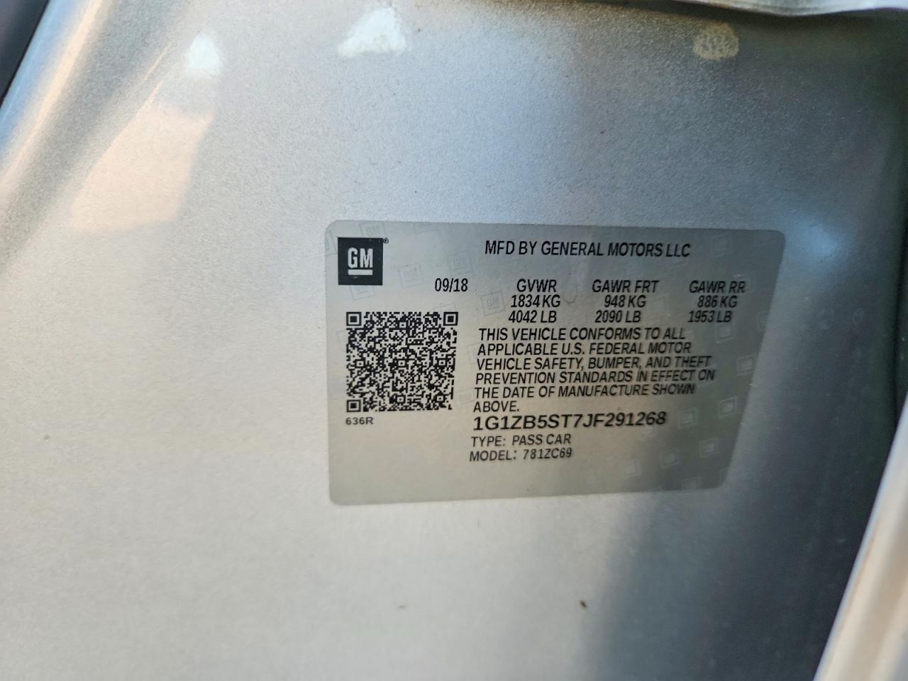 2018 Chevrolet Malibu Ls - zdjęcie 12