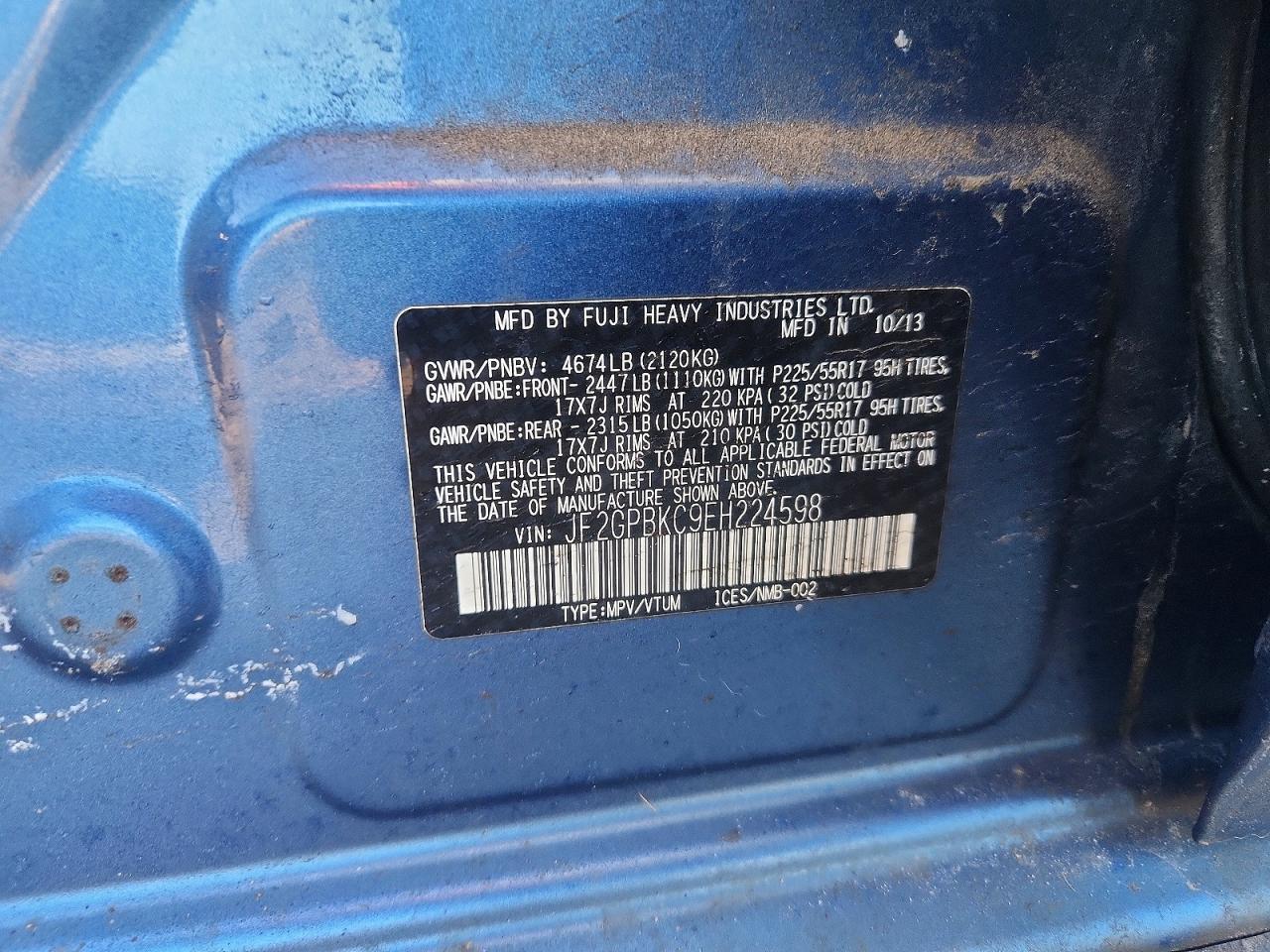 2014 Subaru Xv Crosstrek 2.0I Hybrid Touring - zdjęcie 12