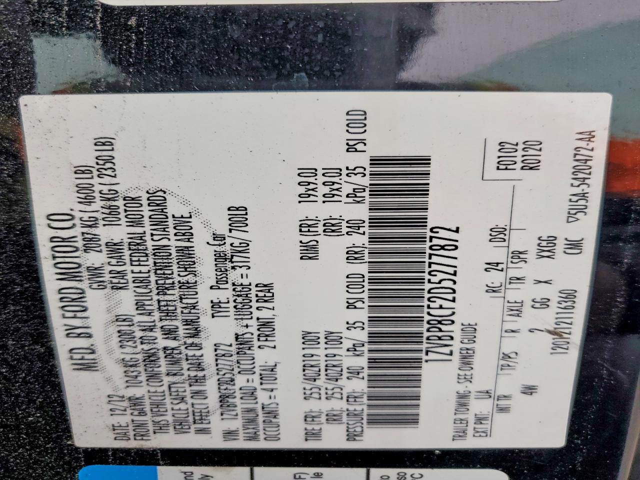 2013 Ford Mustang Gt - zdjęcie 12