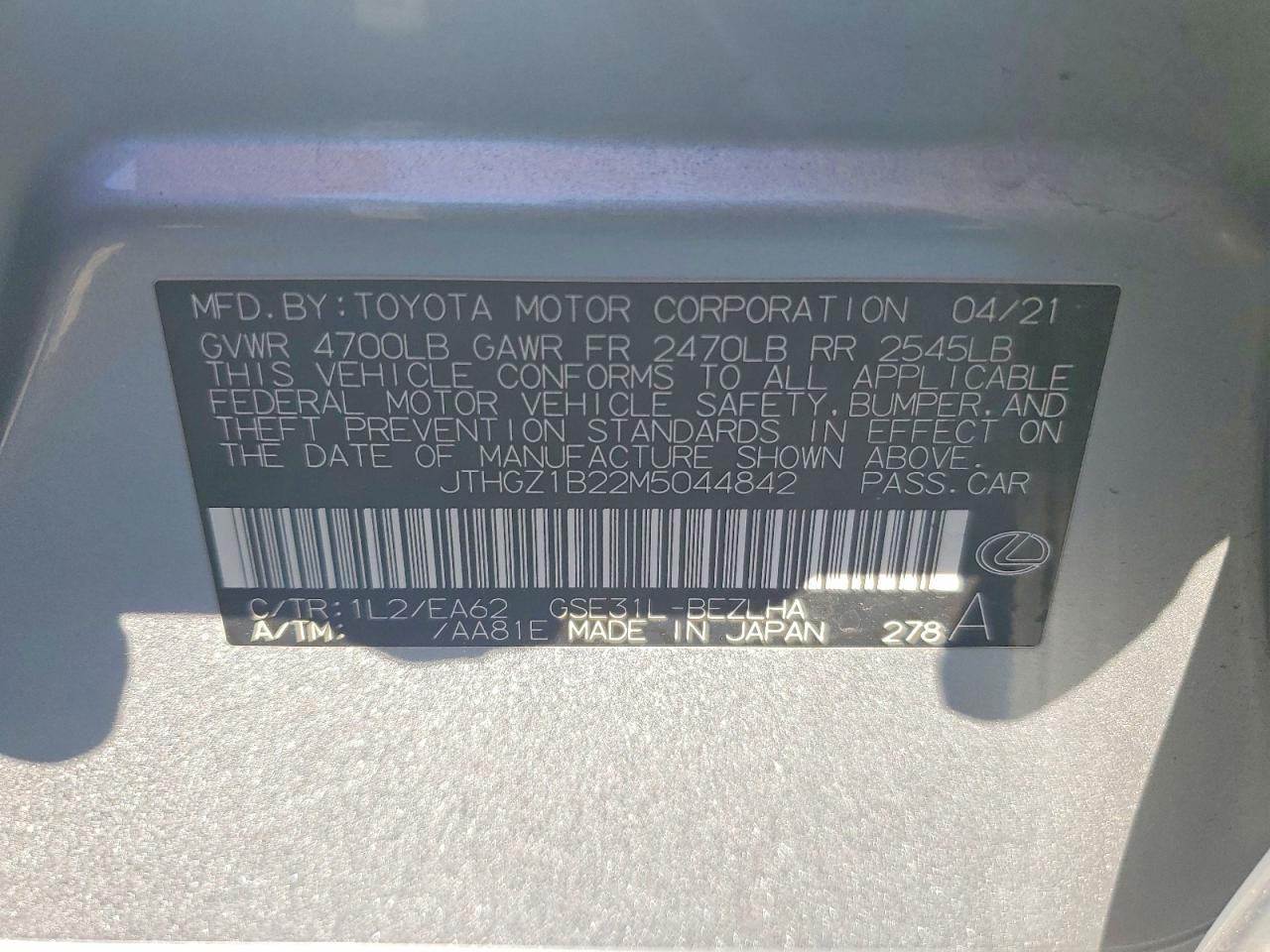 2021 Lexus Is 350 F Sport - zdjęcie 12