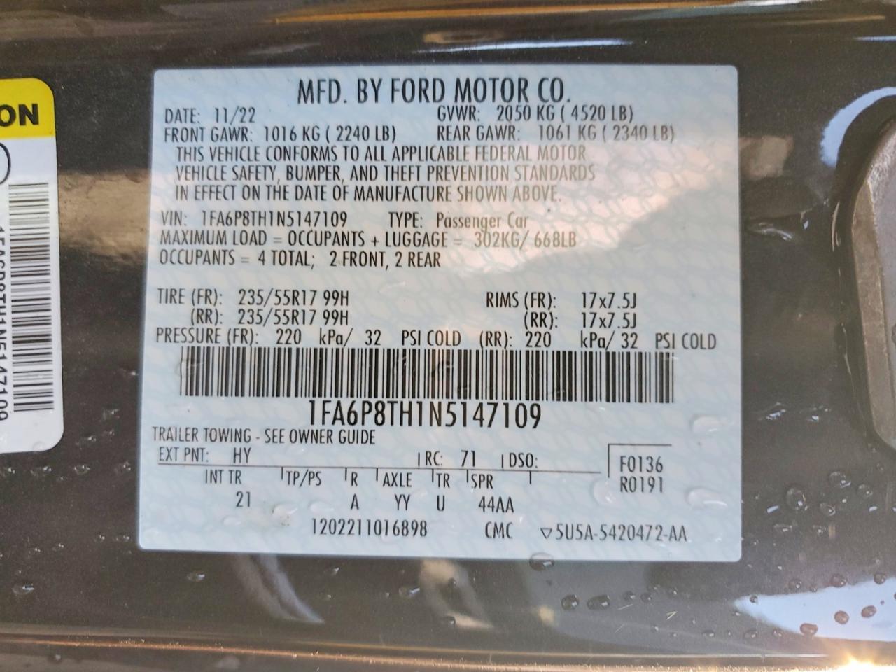 2022 Ford Mustang - zdjęcie 12