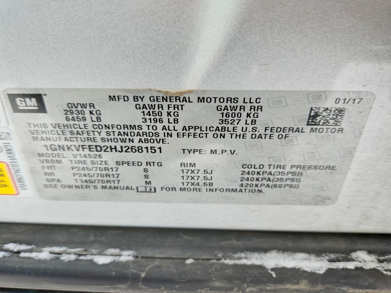 2017 Chevrolet Traverse Ls - zdjęcie 13