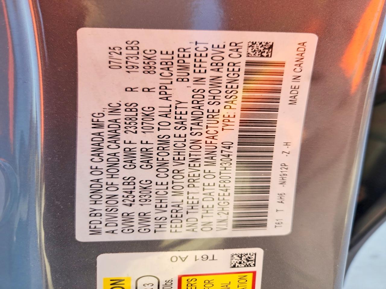 2026 Honda Civic Sport - zdjęcie 13