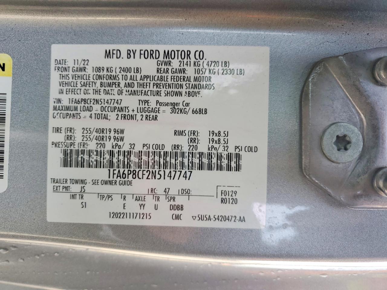 2022 Ford Mustang Gt - zdjęcie 12