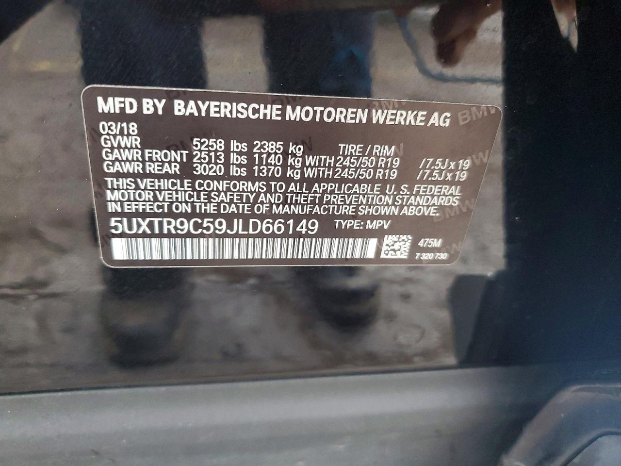 2018 BMW X3 xDrive30I - zdjęcie 12