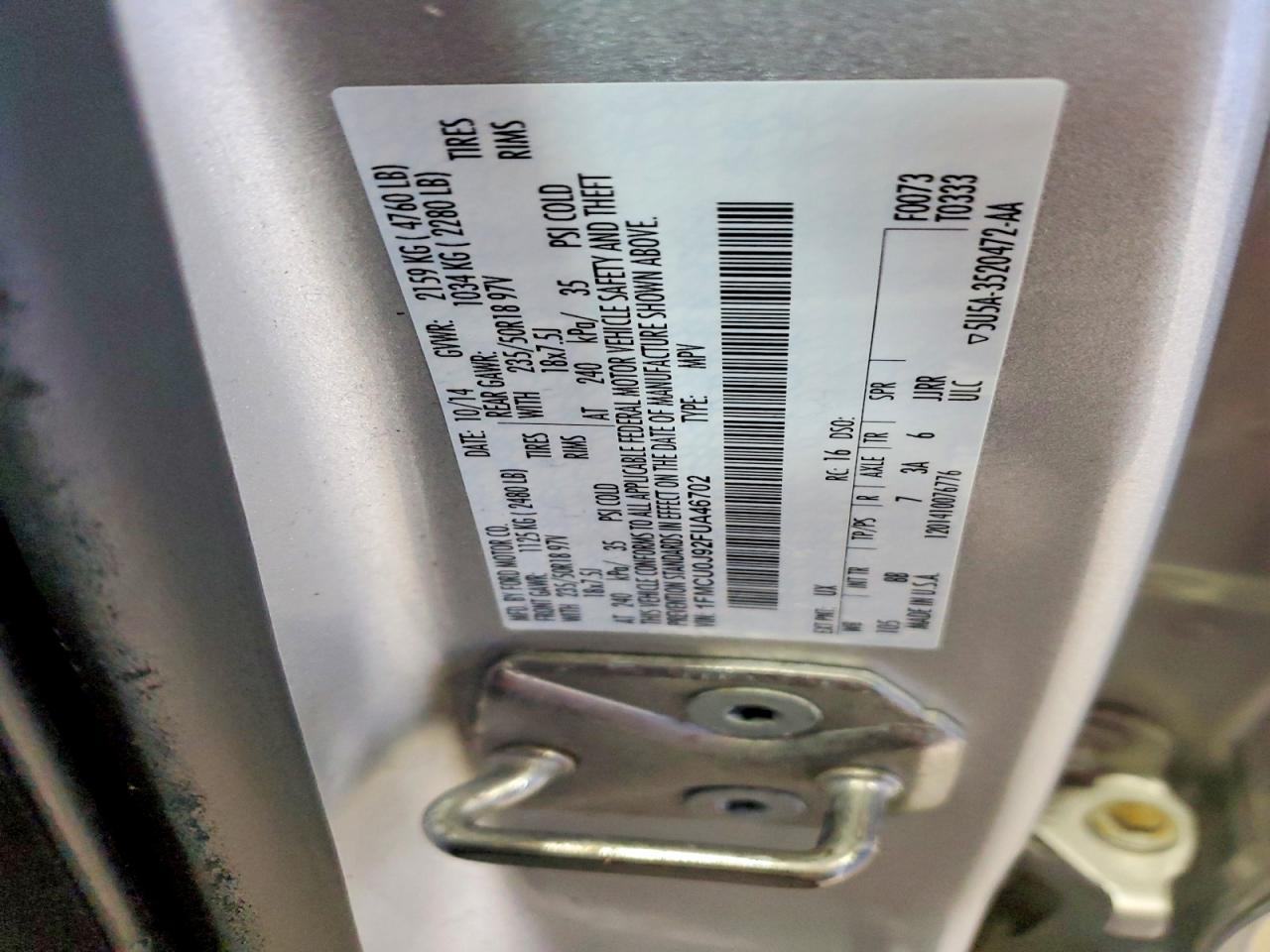 2015 Ford Escape Titanium - zdjęcie 13