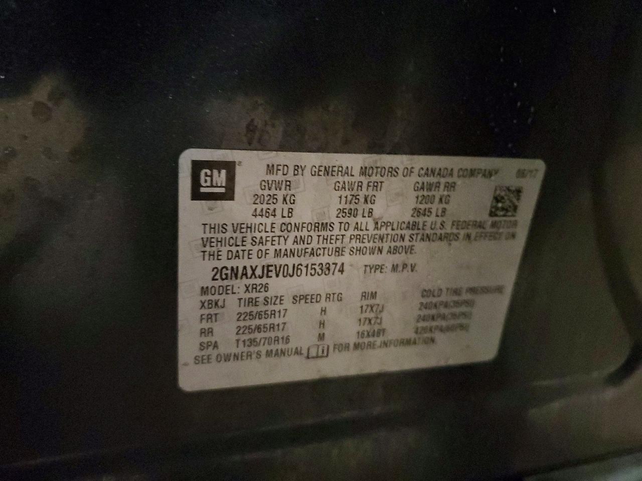 2018 Chevrolet Equinox Lt - zdjęcie 13