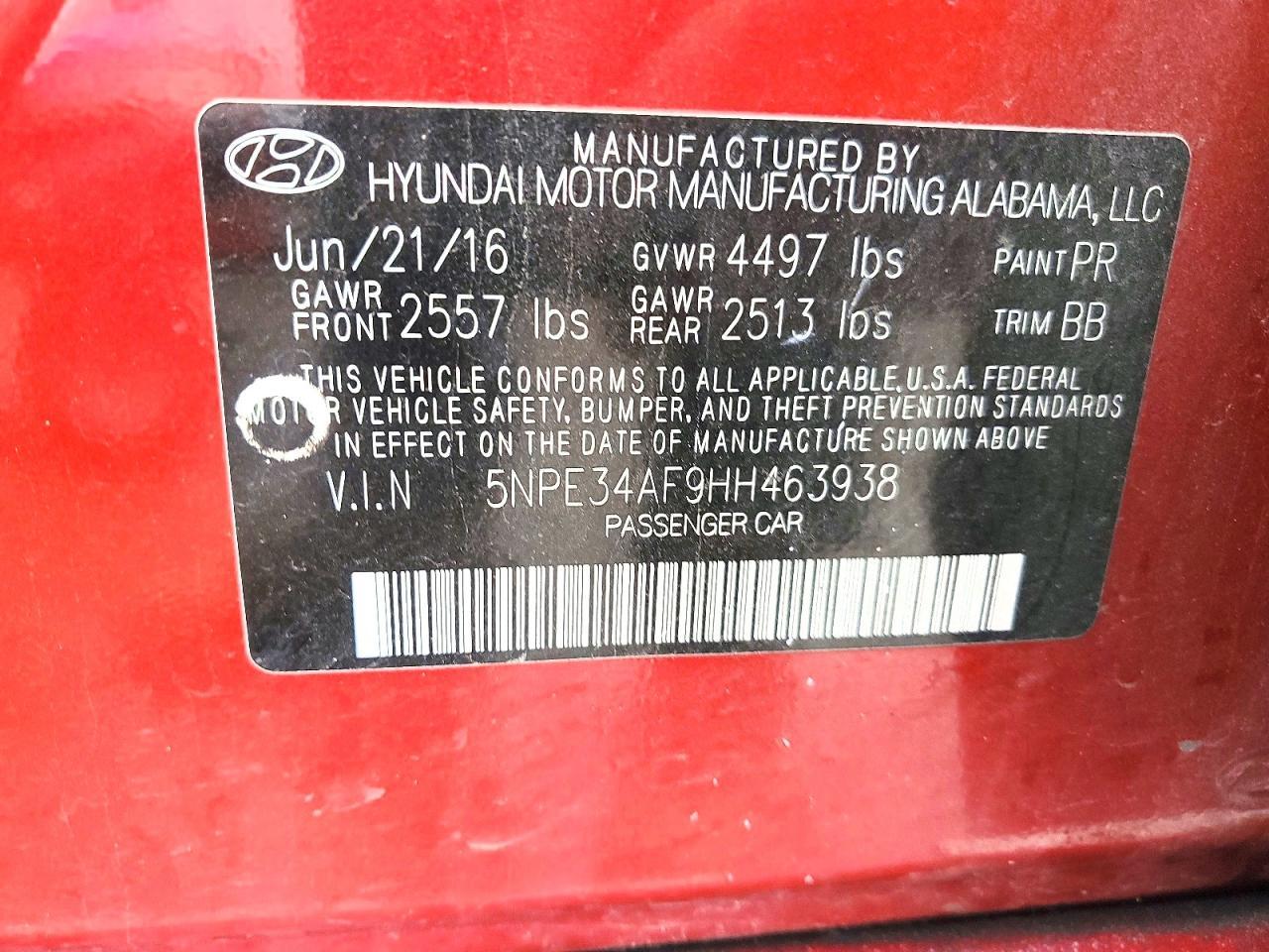 2017 Hyundai Sonata Sport - zdjęcie 12