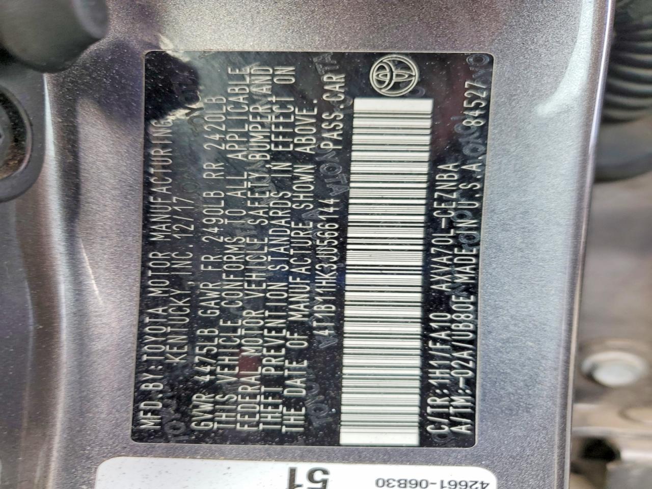 2018 Toyota Camry Le - zdjęcie 13