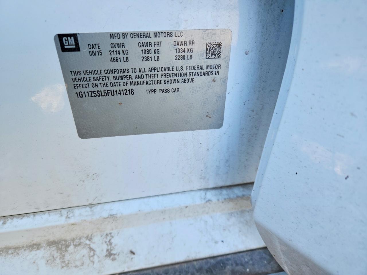 2015 Chevrolet Impala Ls - zdjęcie 12