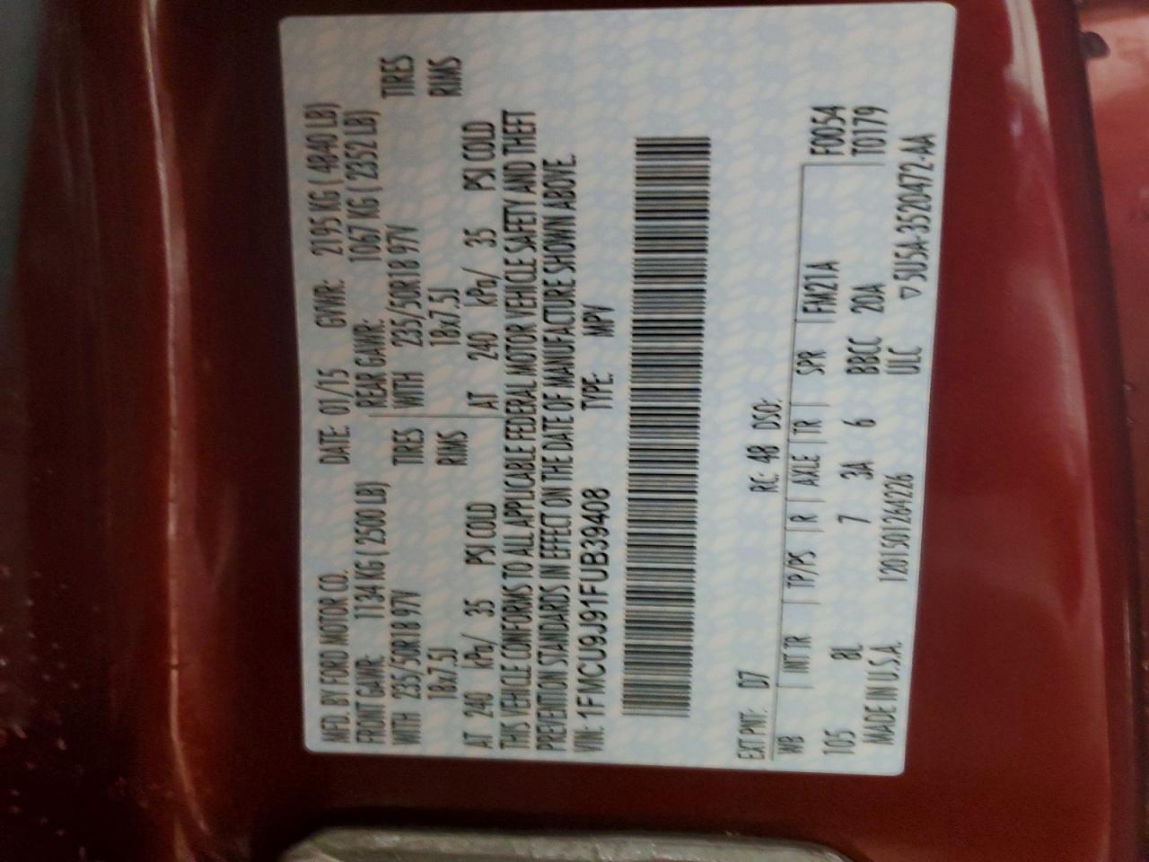 2015 Ford Escape Titanium - zdjęcie 13