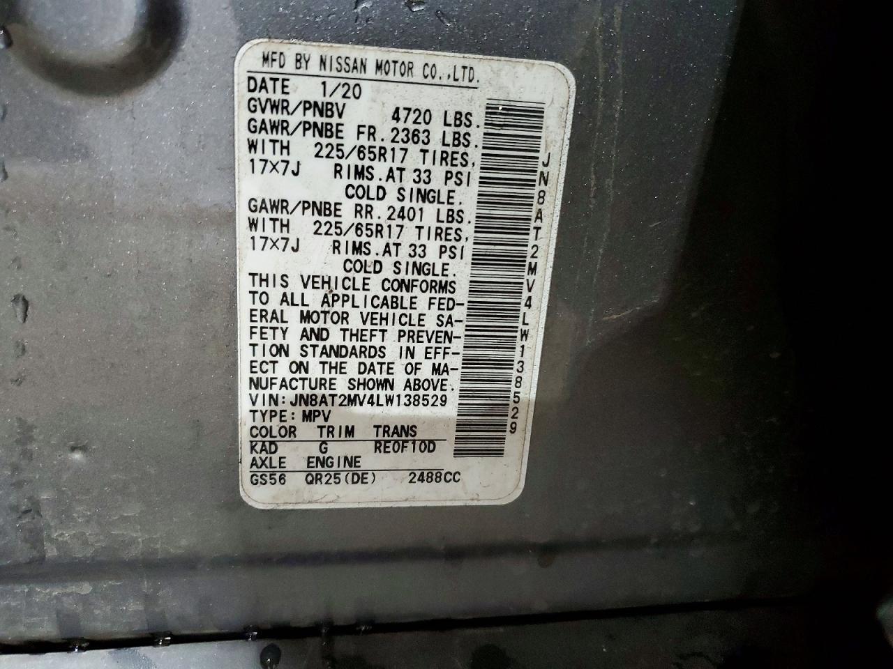 2020 Nissan Rogue S - zdjęcie 13