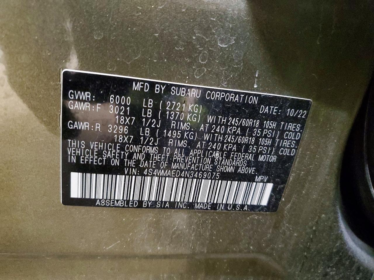 2022 Subaru Ascent Premium - zdjęcie 14