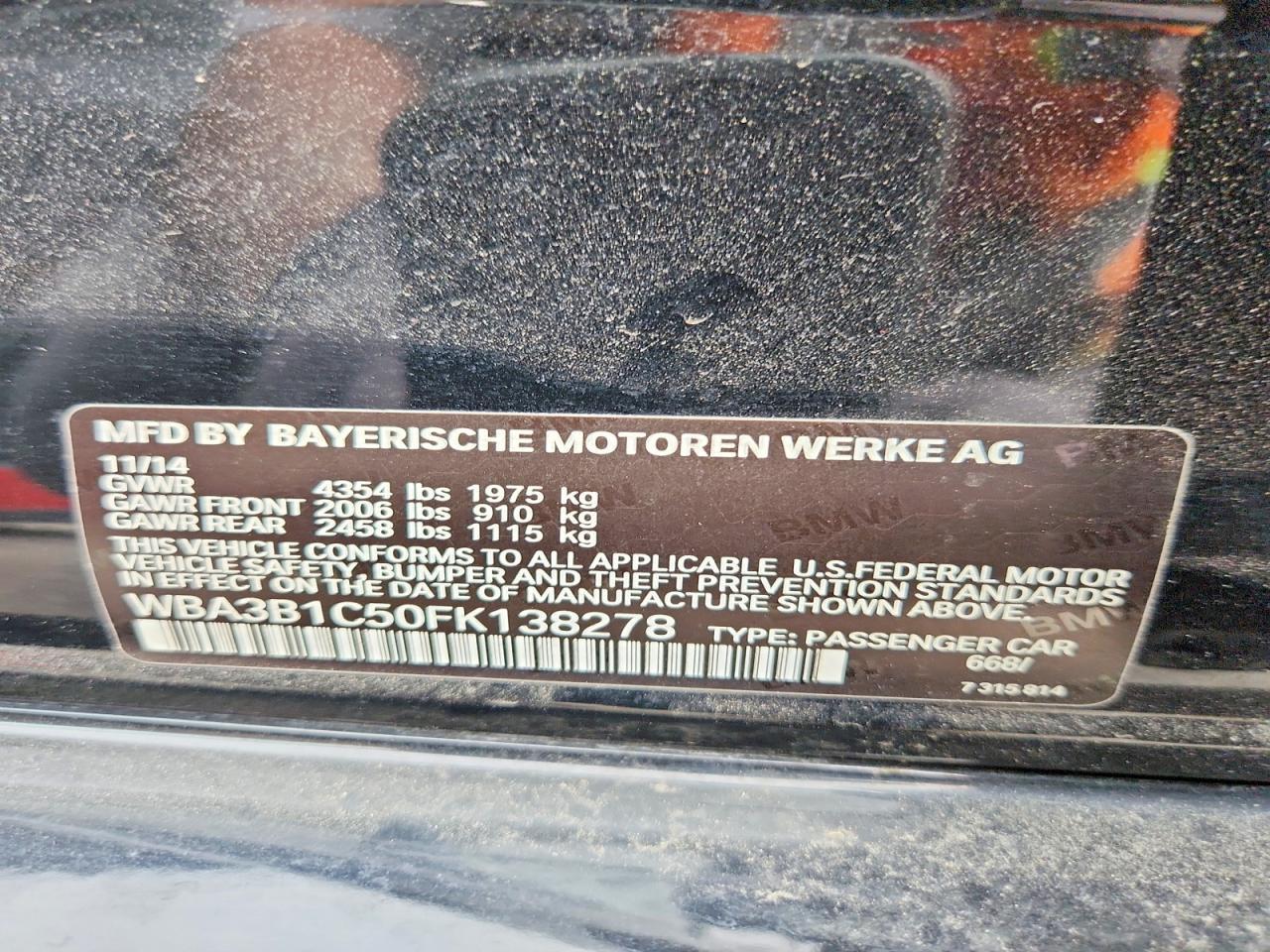 2015 BMW 320 I - zdjęcie 12