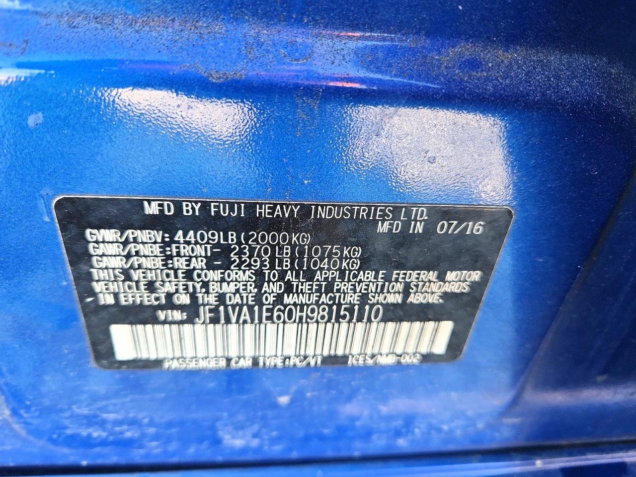 2017 Subaru Wrx Premium - zdjęcie 12