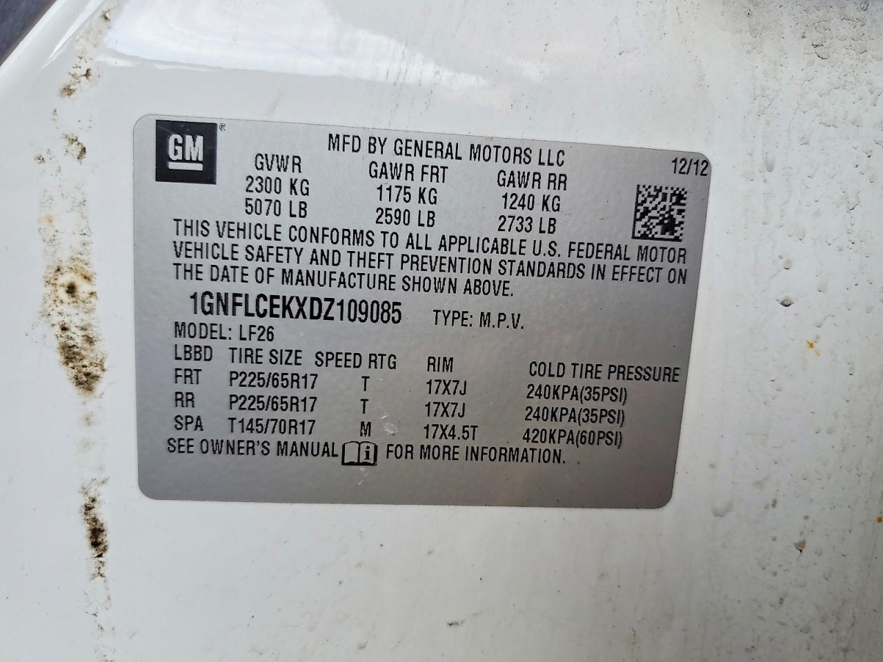 2013 Chevrolet Equinox Ls - zdjęcie 12