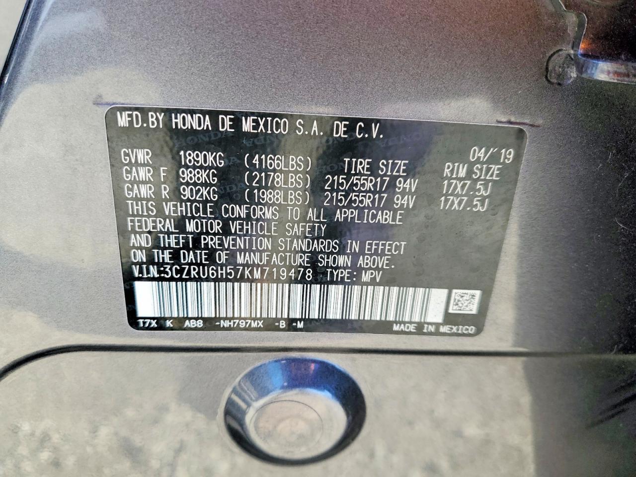 2019 Honda Hr-V Ex - zdjęcie 13