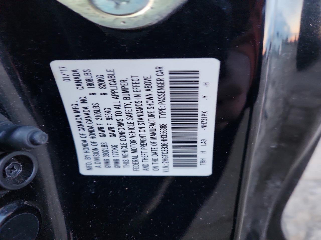 2017 Honda Civic Ex - zdjęcie 12