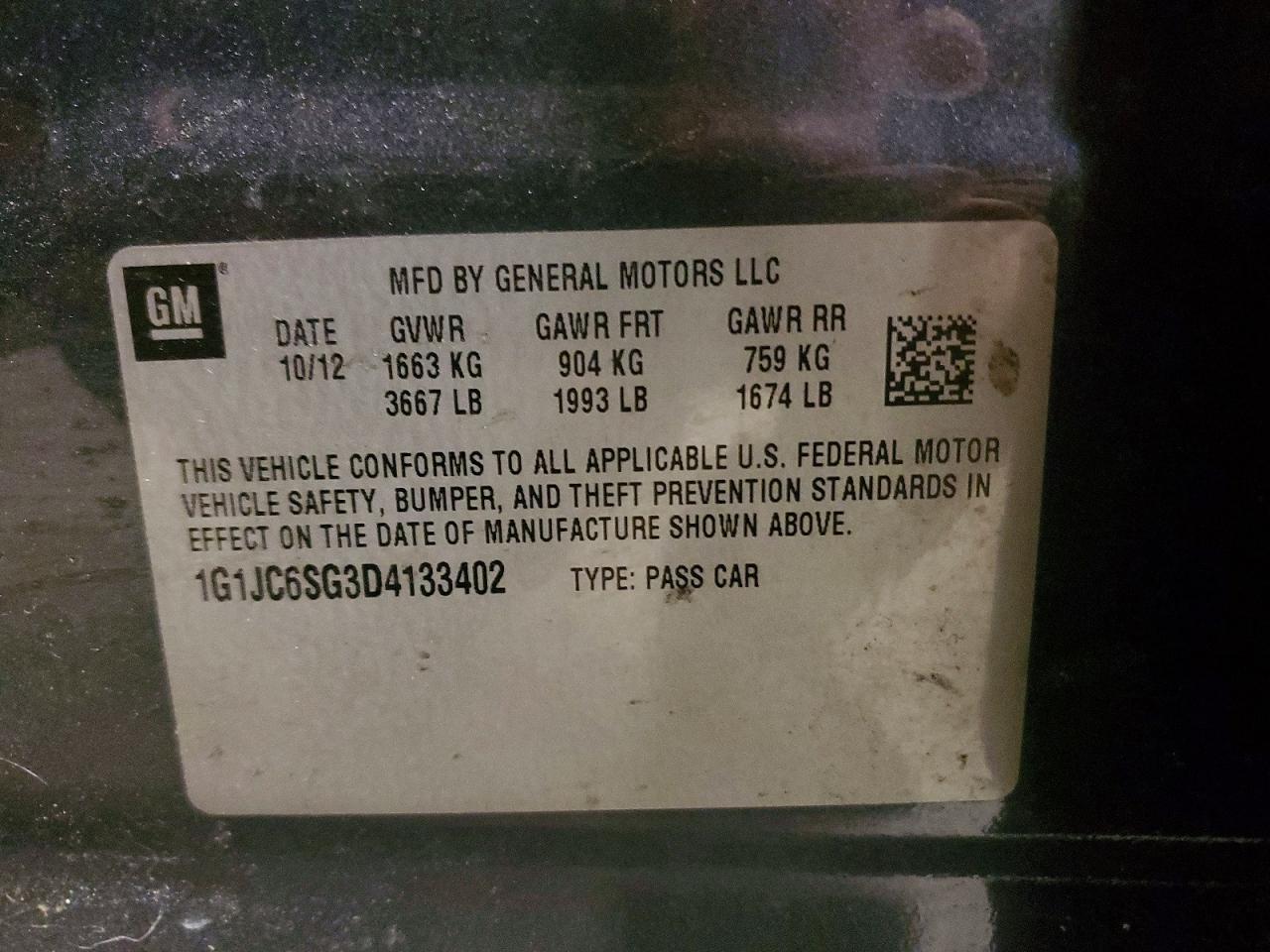 2013 Chevrolet Sonic Lt - zdjęcie 12